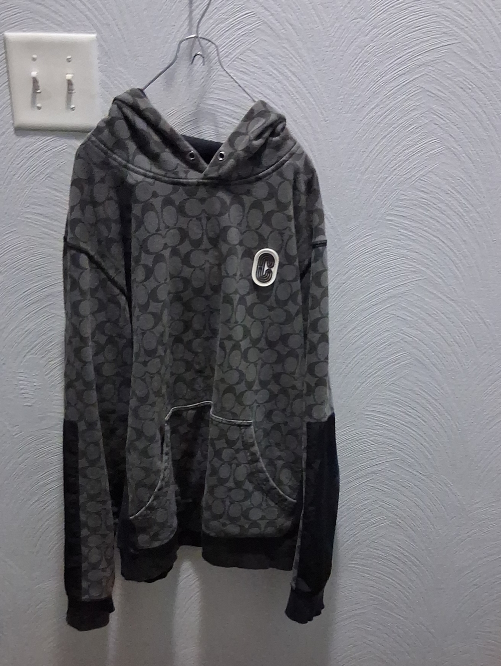 Coach Green/Black Signature Logo Hoodie Sweater